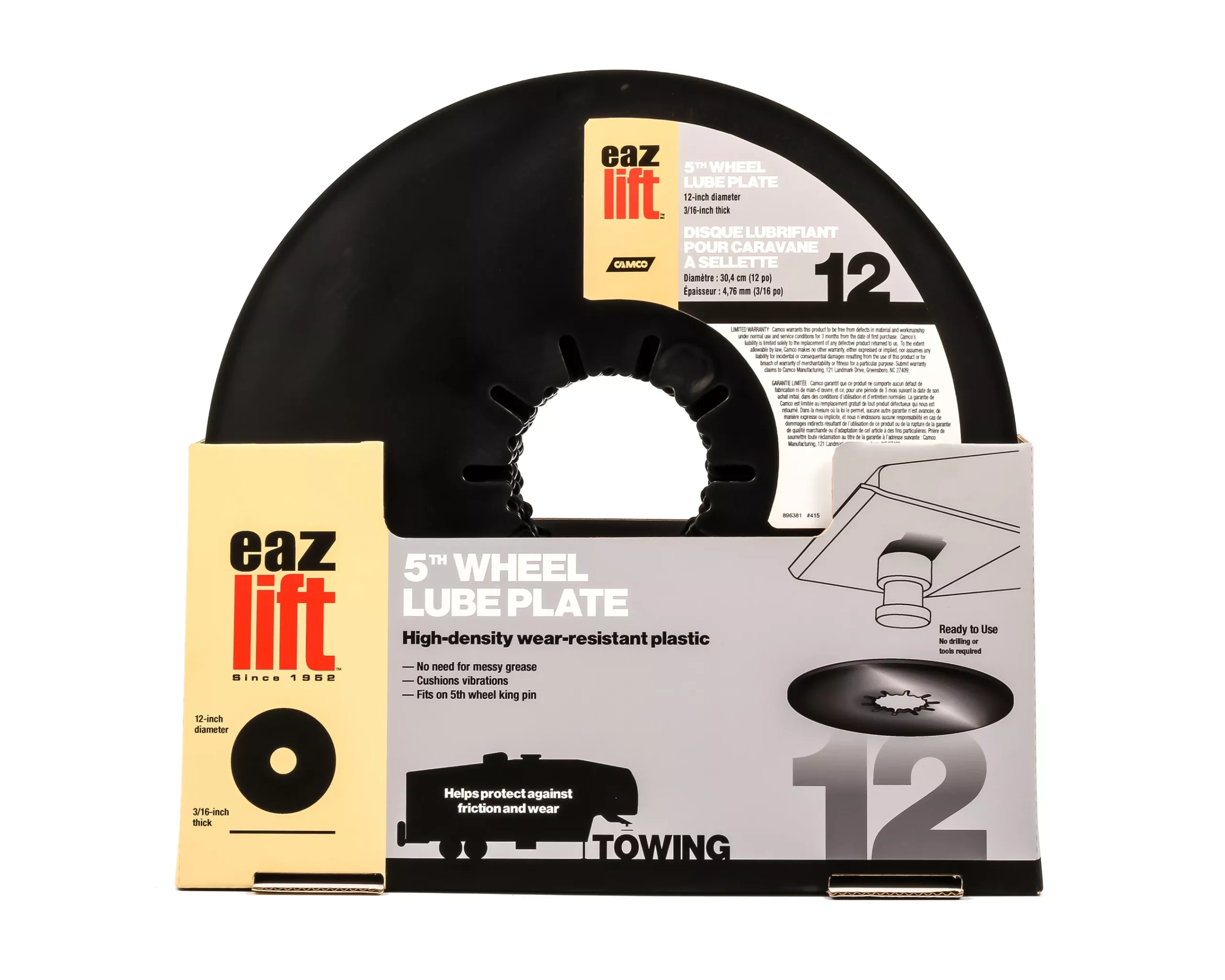 44675 - 12" Fifth Wheel Lube Plate (E/F) PDQ