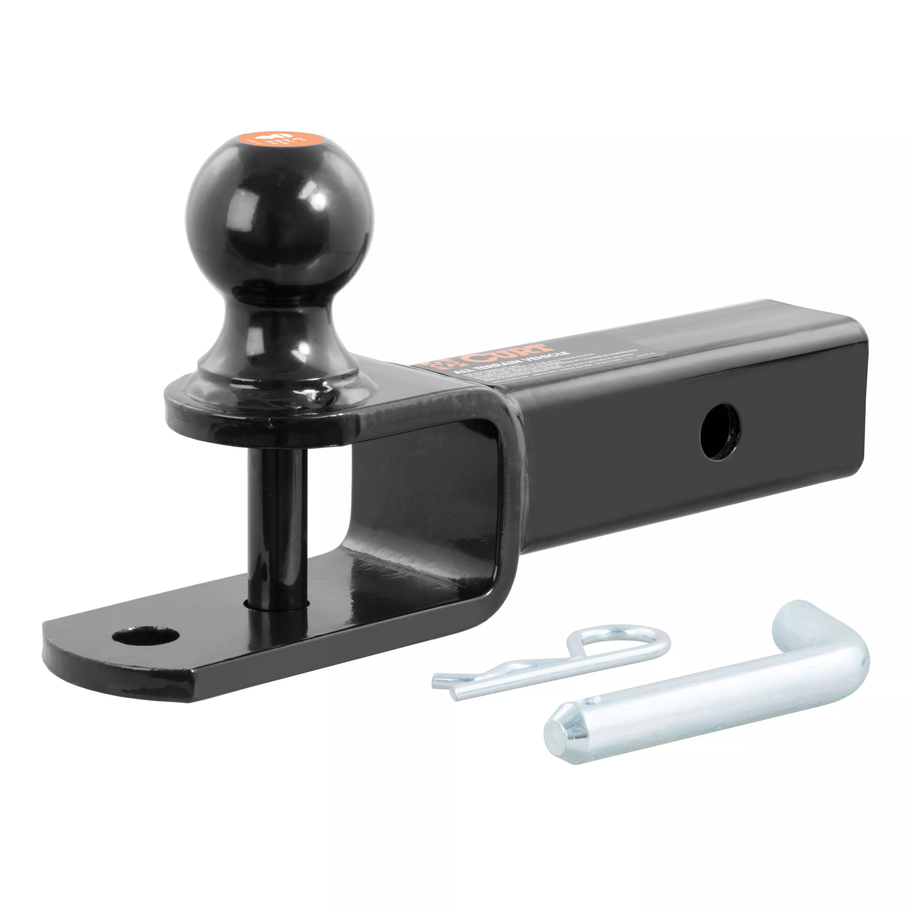 45009 - 3-in-1 ATV Trailer Hitch Mount, 2-Inch Ball, Clevis Pin, 5/8-Inch Hole, Fits 2-Inch Receiver