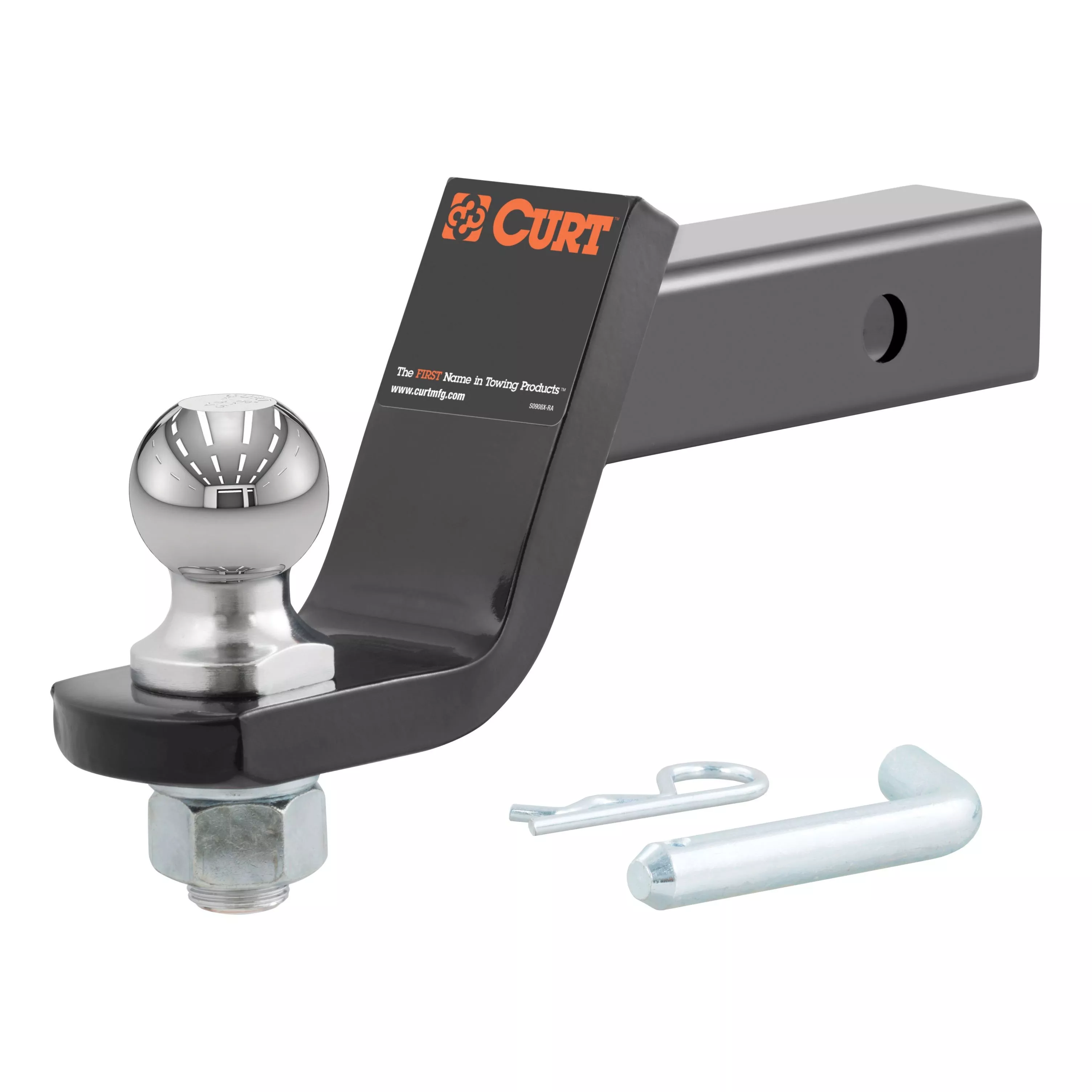 45055 - Trailer Hitch Mount with 1-7/8-Inch Ball & Pin, Fits 2-Inch Receiver, 3,500 lbs, 4-Inch Drop