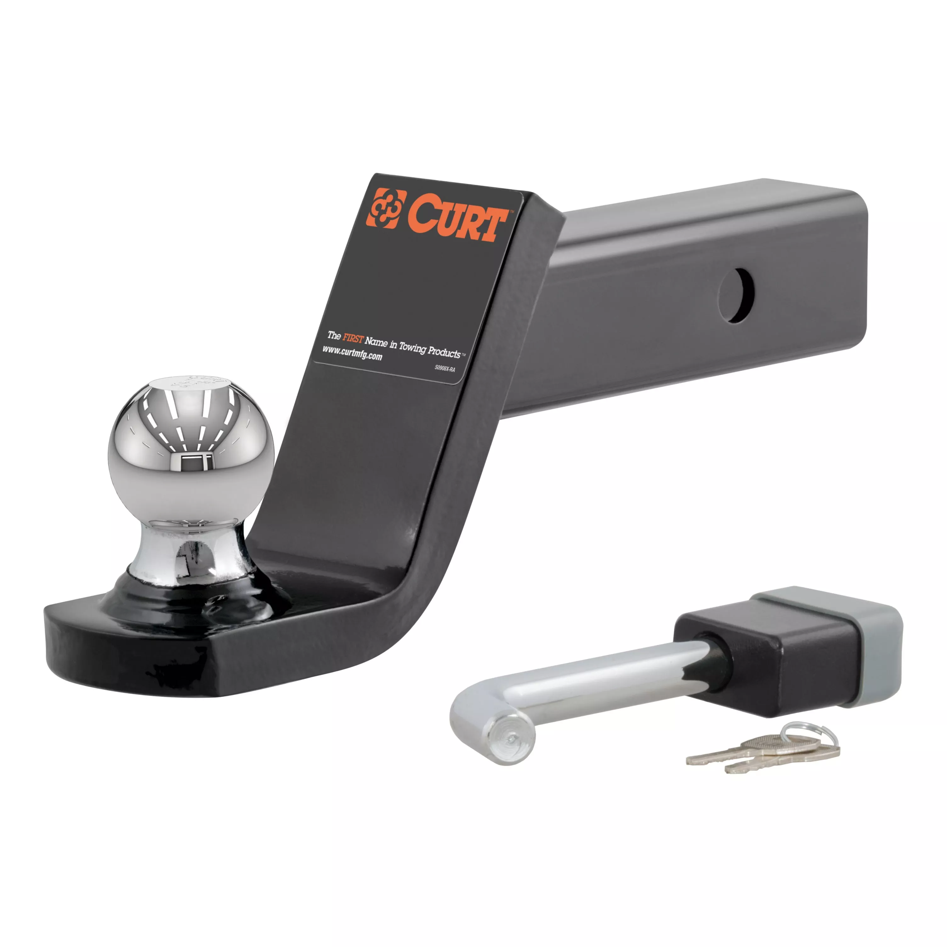 45142 - Trailer Hitch Mount, 2-Inch Ball, Lock, Fits 2-In Receiver, 7,500 lbs, 4" Drop