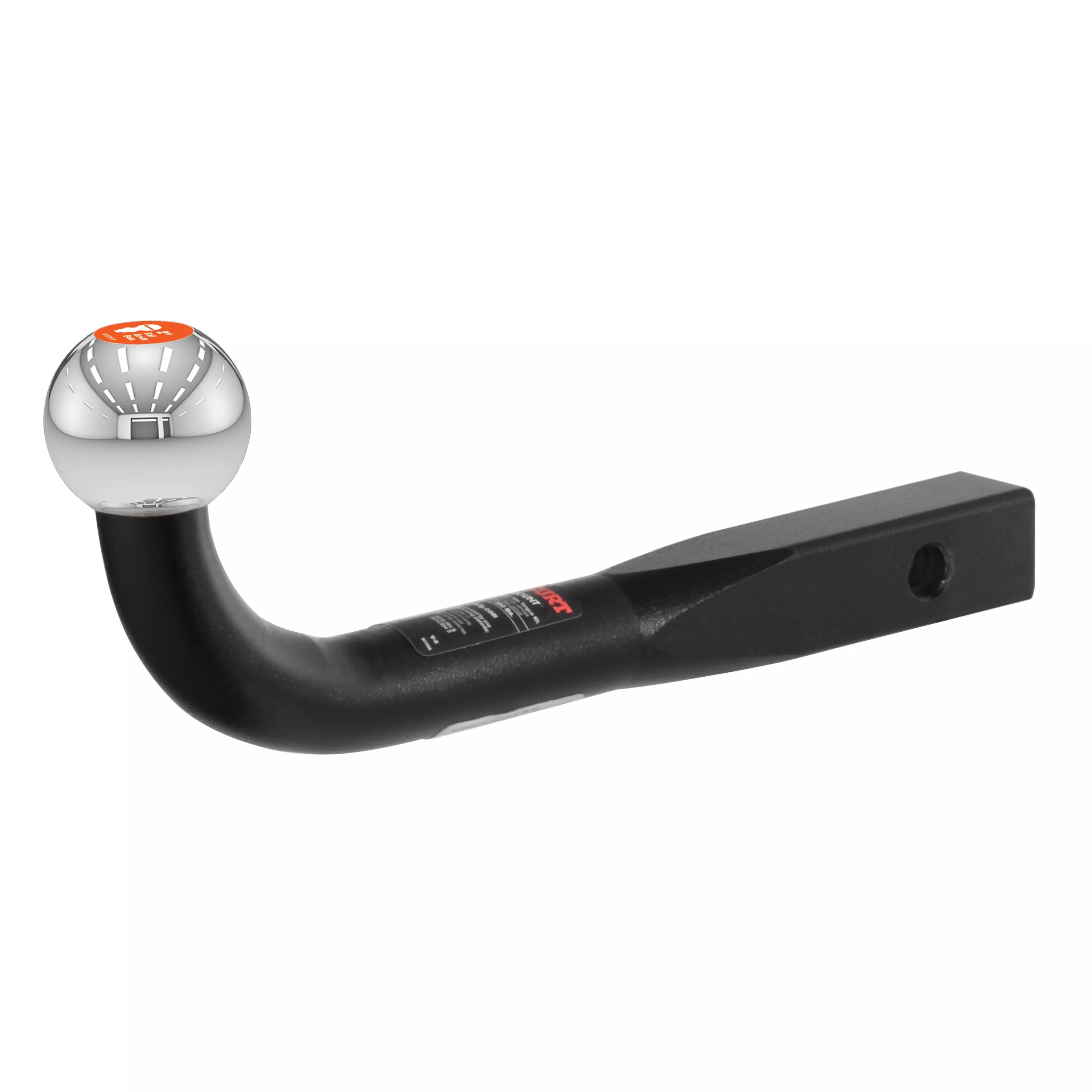 45552 - Euro Trailer Hitch Mount with 2-Inch Trailer Ball, Fits 1-1/4-Inch Receiver, 3,500 lbs, 2-3/4-Inch Height