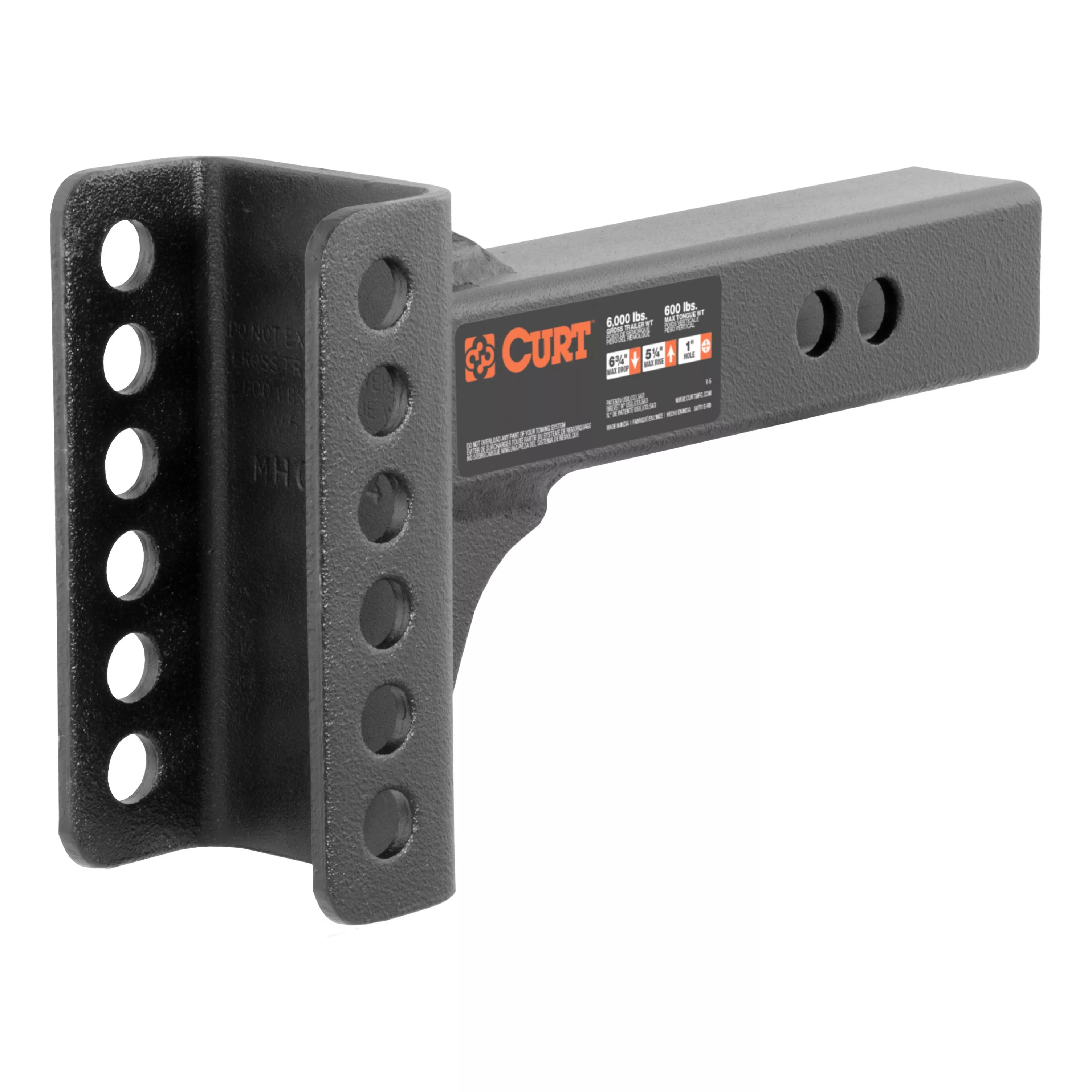 45911 - Replacement Shank for Adjustable Trailer Hitch Ball Mount #45901, Fits 2-Inch Receiver