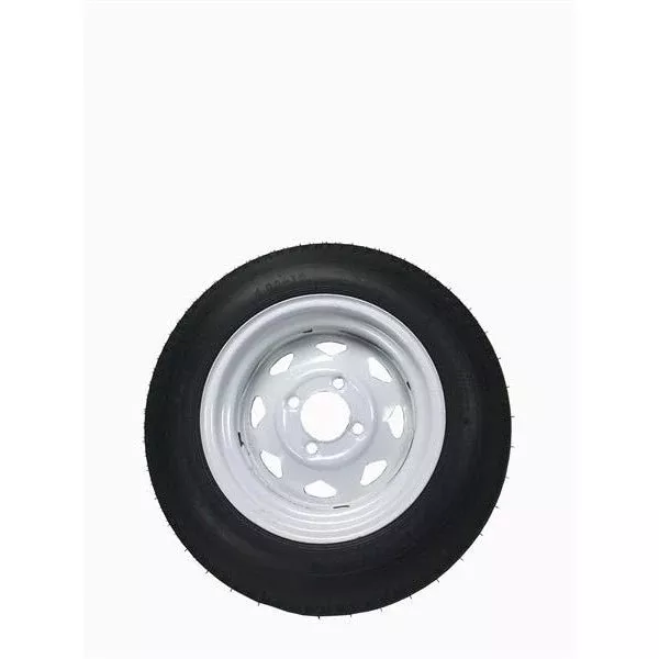 480-12 Tire B/4H Trailer Wheel Spoke White Striped
