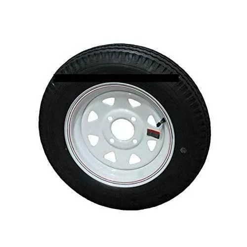 480-12 Tire C/4H Trailer Wheel Spoke White Striped