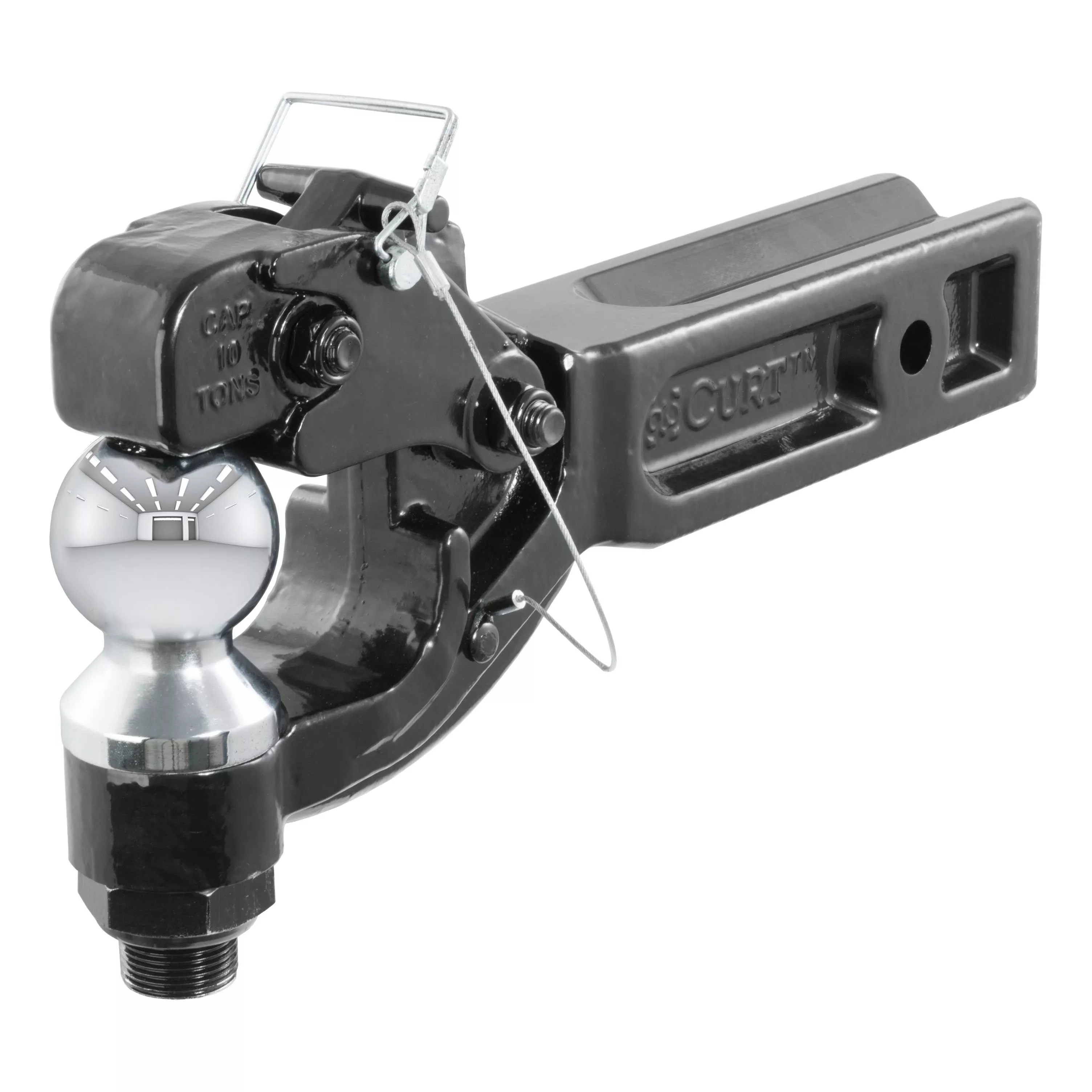 48012 - Pintle Hitch with 2-5/16-Inch Trailer Ball, Fits 2-1/2-Inch Receiver, 20,000 lbs, 15-Inch Length
