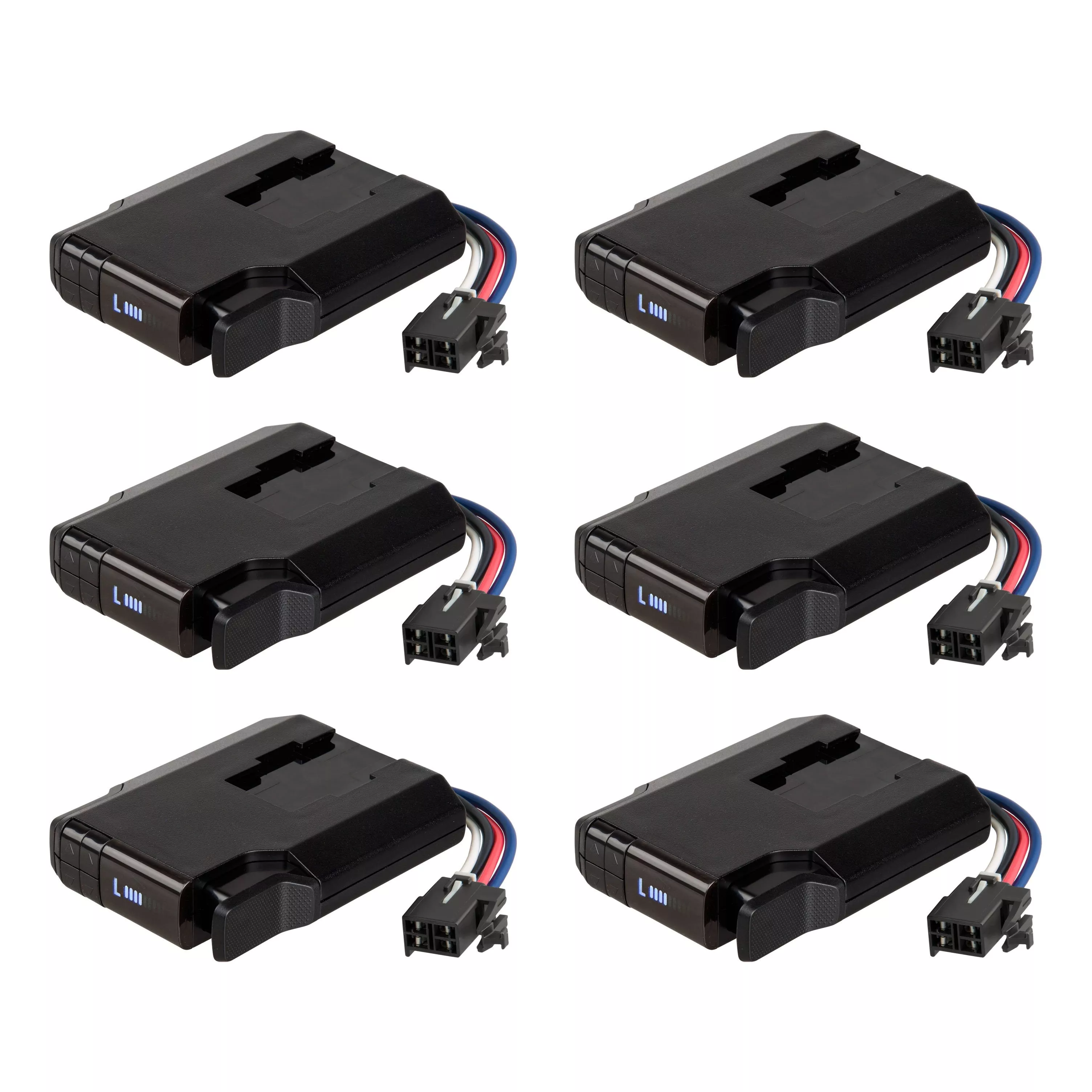 511166 - Venturer NEXT Electric Trailer Brake Controllers, Time-Delay, Fully Adjustable, Low Profile, 1-3 Axles, Plug-and-Play - 6-Pack