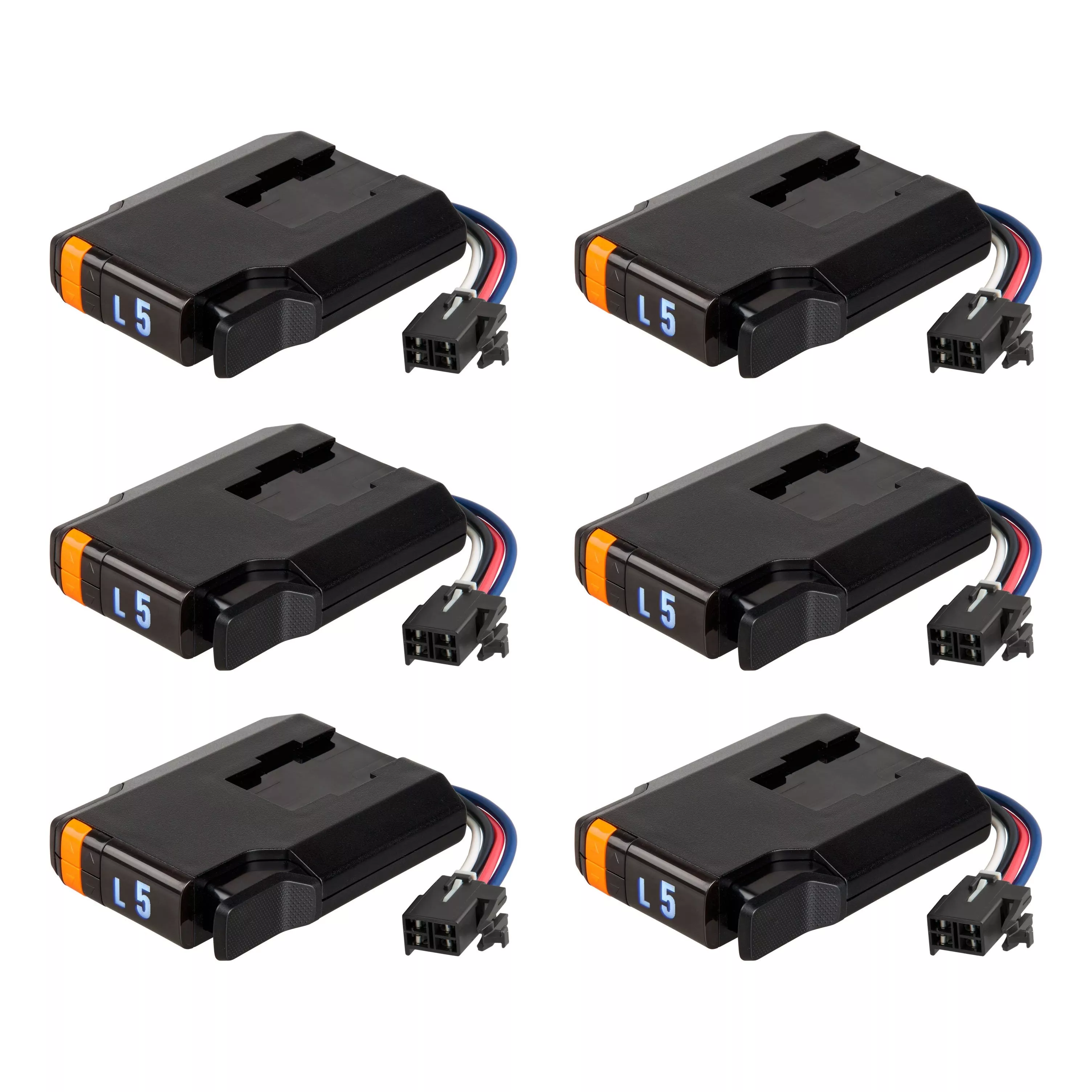 511266 - Discovery NEXT Electric Trailer Brake Controllers, Time-Delay, Fully Adjustable, Low Profile, 2-4 Axles, Plug-and-Play - 6-Pack