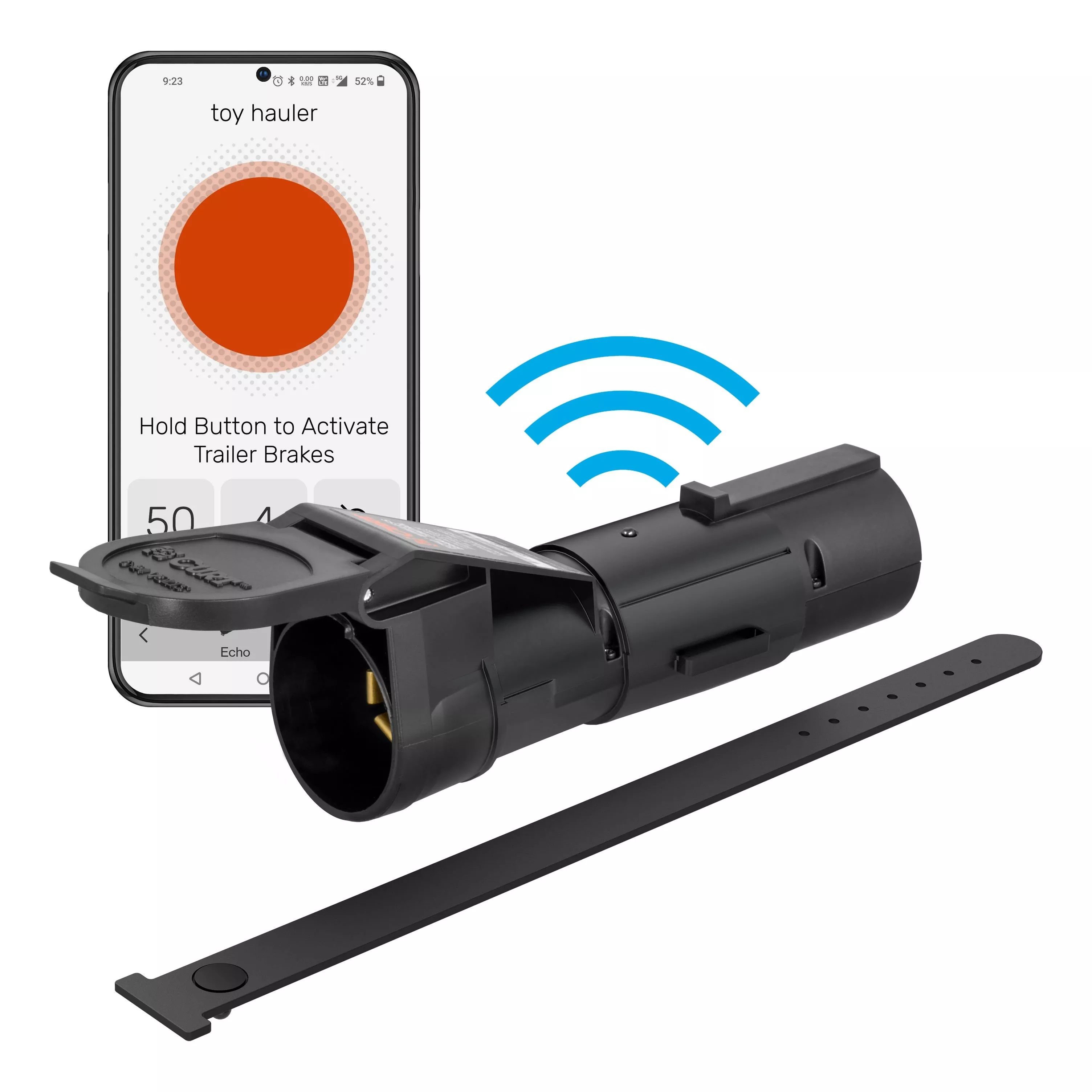 51180 - Echo Mobile Electric Trailer Brake Controller with Bluetooth Enabled Smartphone Connection, Proportional