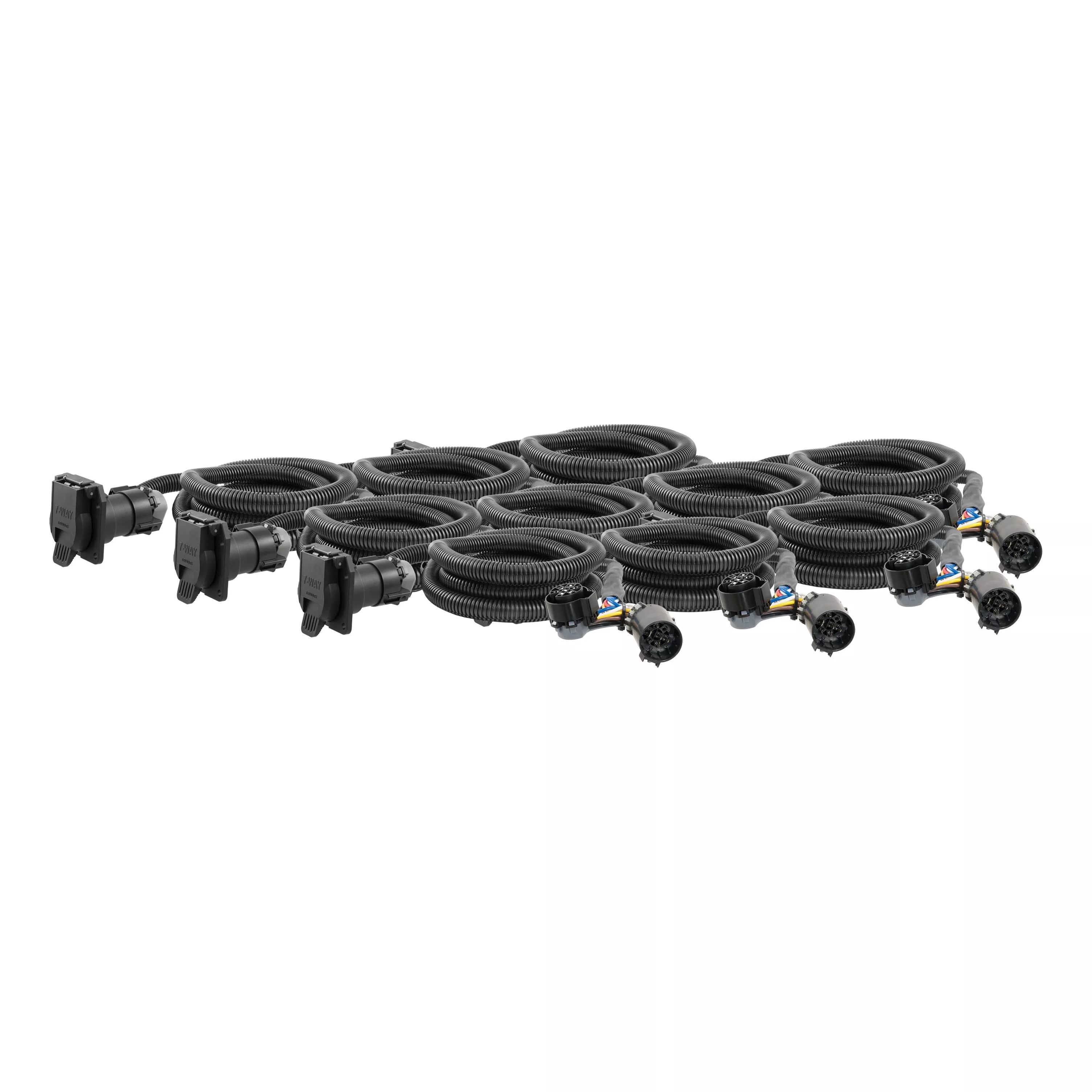 56070010 - 7-Foot Vehicle-Side Truck Bed 7-Pin Trailer Wiring Harness Extensions, Select Chevy, Dodge, Ford, GMC, Nissan, Ram, Toyota, 10-Pk - 1999-2026 Ford F-350 Super Duty and more