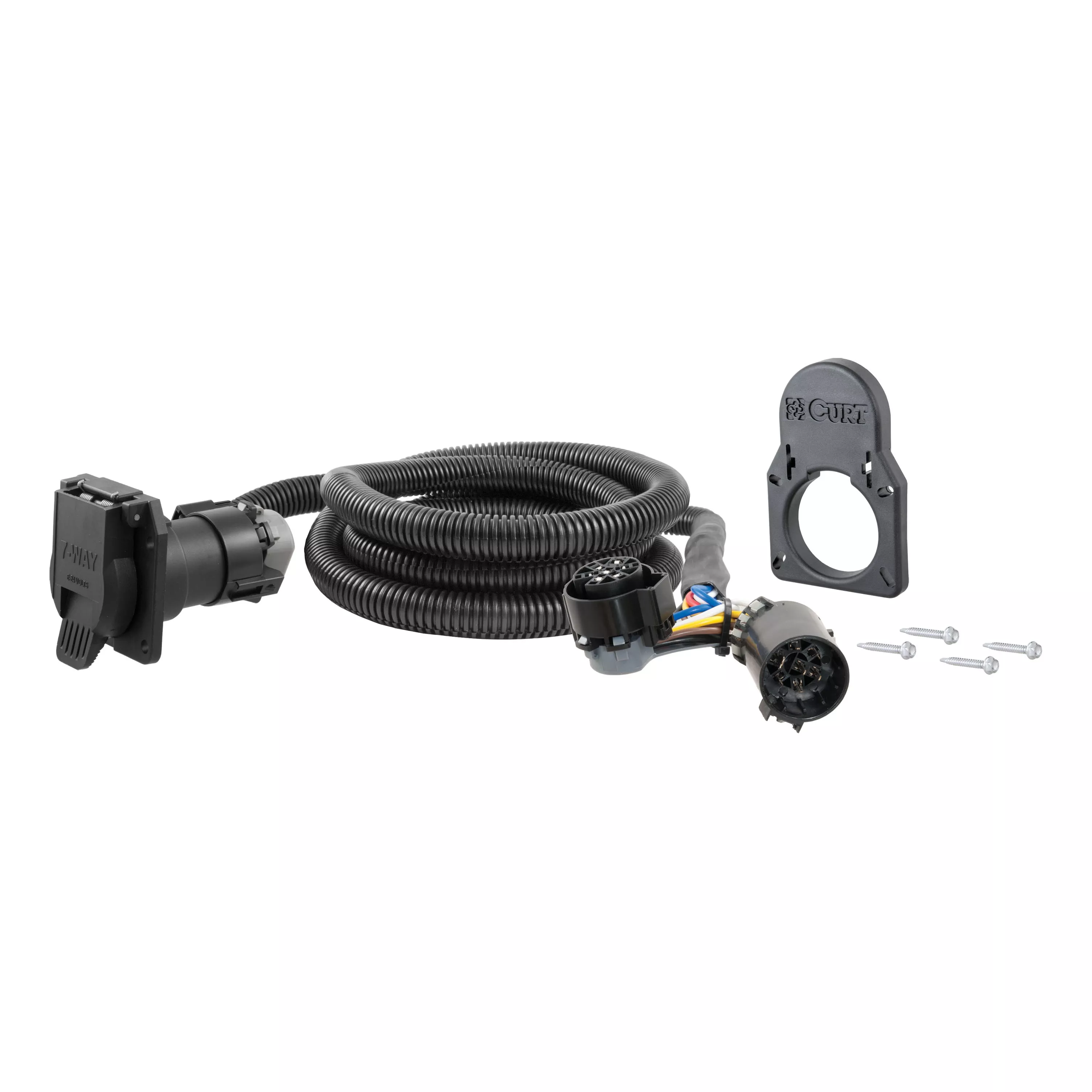 56072 - 7-Foot Vehicle-Side Truck Bed 7-Pin Trailer Wiring Harness Extension & Cover, Select Chevrolet, GMC - 2019-2026 Chevrolet Silverado 1500 and more