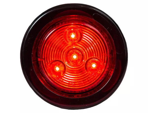 5622102 - 2 Inch Red Round Marker/Clearance Light with 4 LED Kit (Includes Grommet)