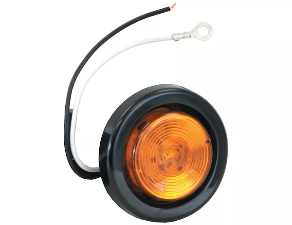 5622201 - 2 Inch Amber Round Marker/Clearance Light Kit With 1 LED (PL-10 Connection, Includes Grommet and Plug)