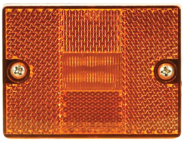 5622726 - 2.875 Inch Amber Rectangular Marker/Clearance Light With Reflex With 6 LED