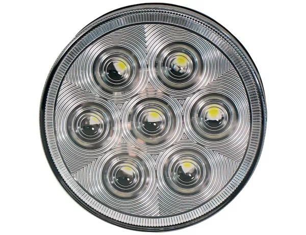 5624357 - 4 Inch Clear Round Backup Light With 7 LEDs Kit - Includes Grommet and Plug