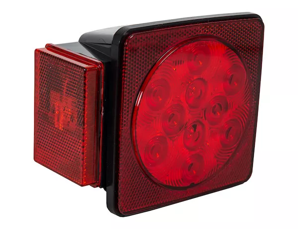 5625111 - Passenger Side 5 Inch Box-Style LED Stop/Turn/Tail Light for Trailers Under 80 Inches Wide