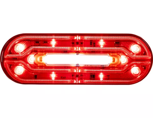 5626132 - 6 Inch Oval Stop/Turn/Tail + Backup Combination Light with Light Stripe LED Tubes
