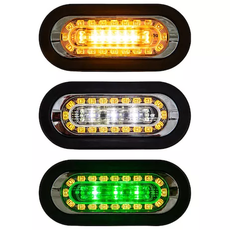 5626926 - Combination 6 Inch LED Amber Marker Light with Amber/Green Strobe Light