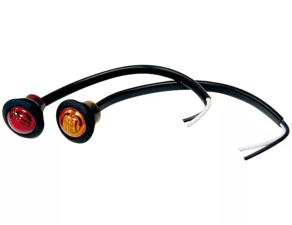5627527 - 75 Inch Round Marker Clearance Lights - 3 LED Amber With Stripped Leads-Retailed