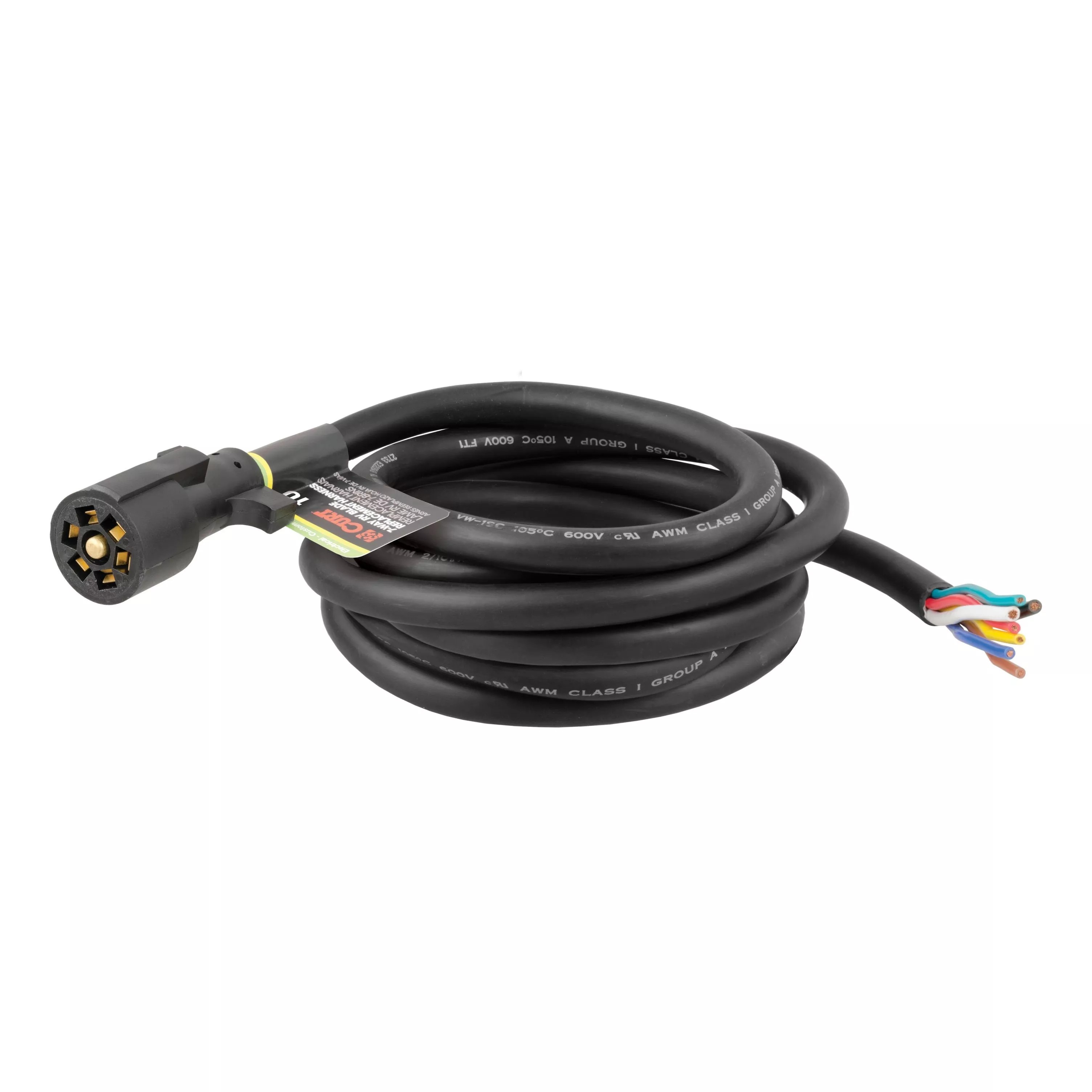 56623 - Replacement 7-Pin RV Blade Trailer Wiring Harness Plug, 10-Foot Blunt-Cut Wires, Boxed