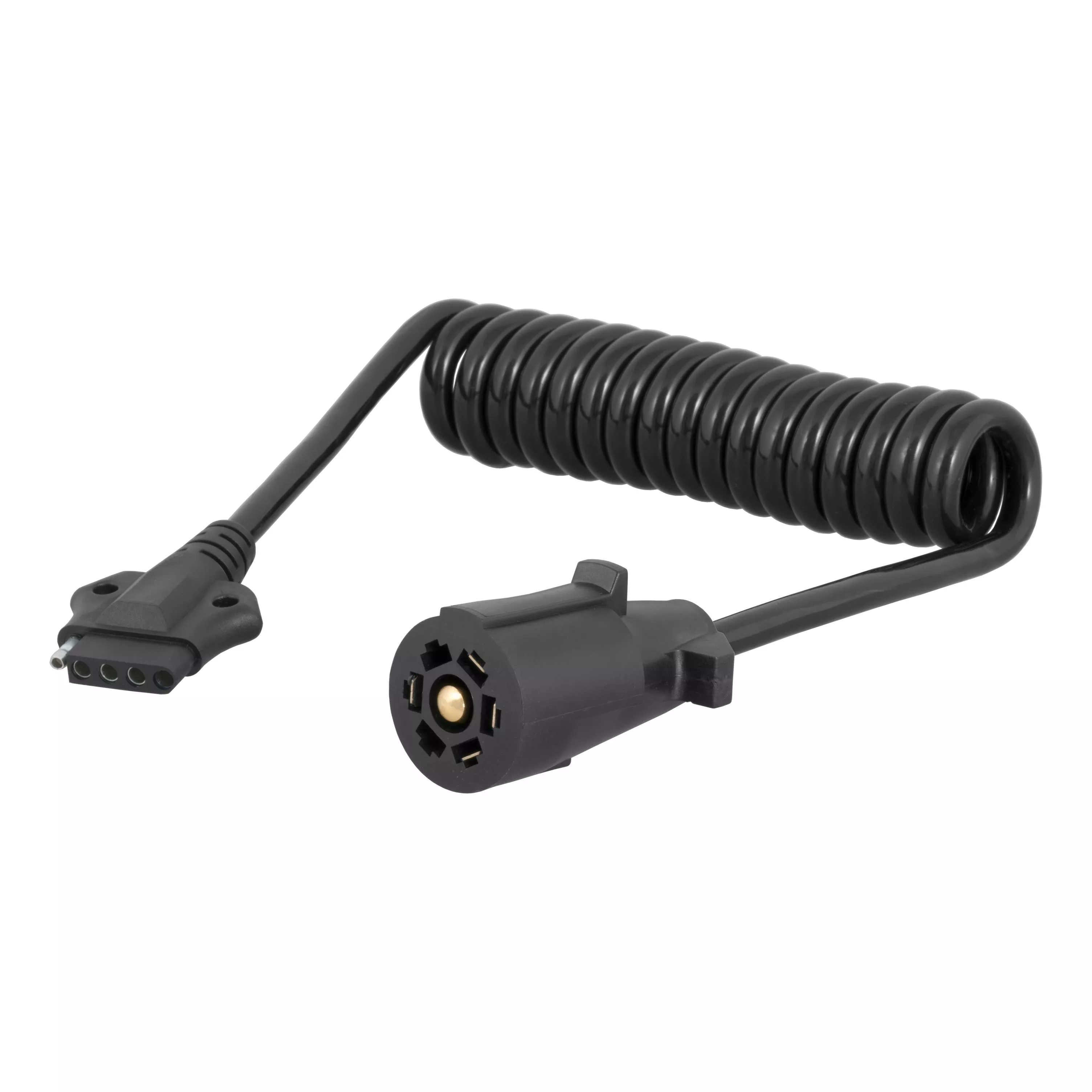 57281 - 5-Foot 7-Way RV Blade Vehicle-Side to 5-Way Flat Trailer Wiring Adapter Extension Harness