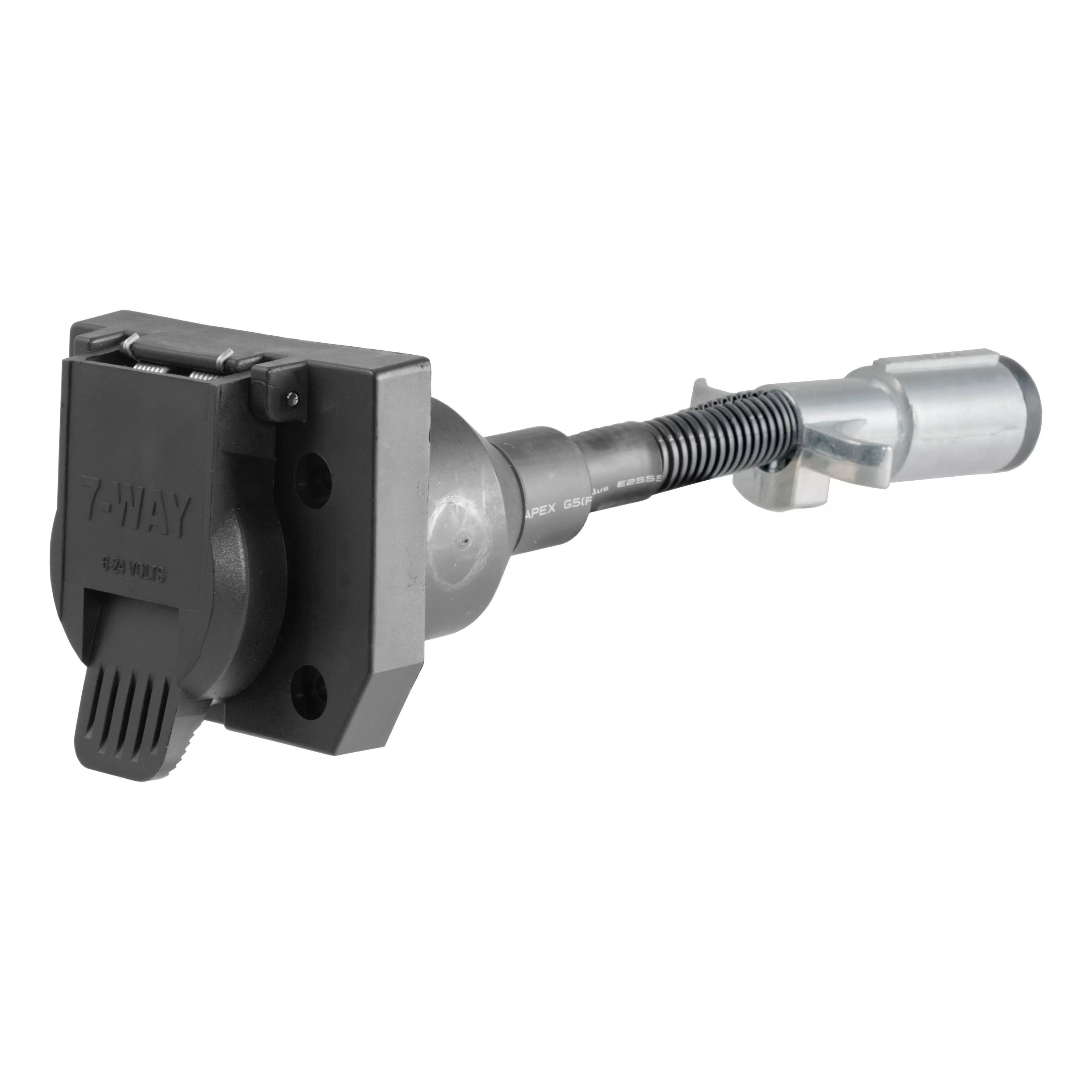 57667 - 6-Way Round Vehicle-Side to 7-Way RV Blade Trailer Wiring Adapter
