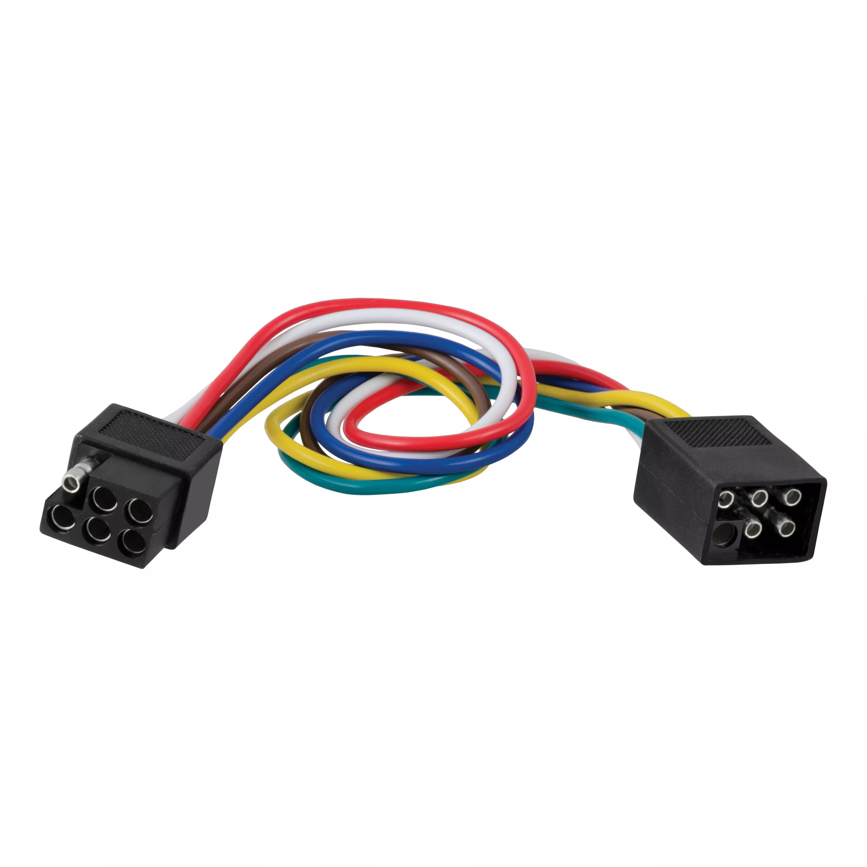 58034 - Vehicle-Side and Trailer-Side 6-Pin Square Wiring Harness Connectors with 12-Inch Wires