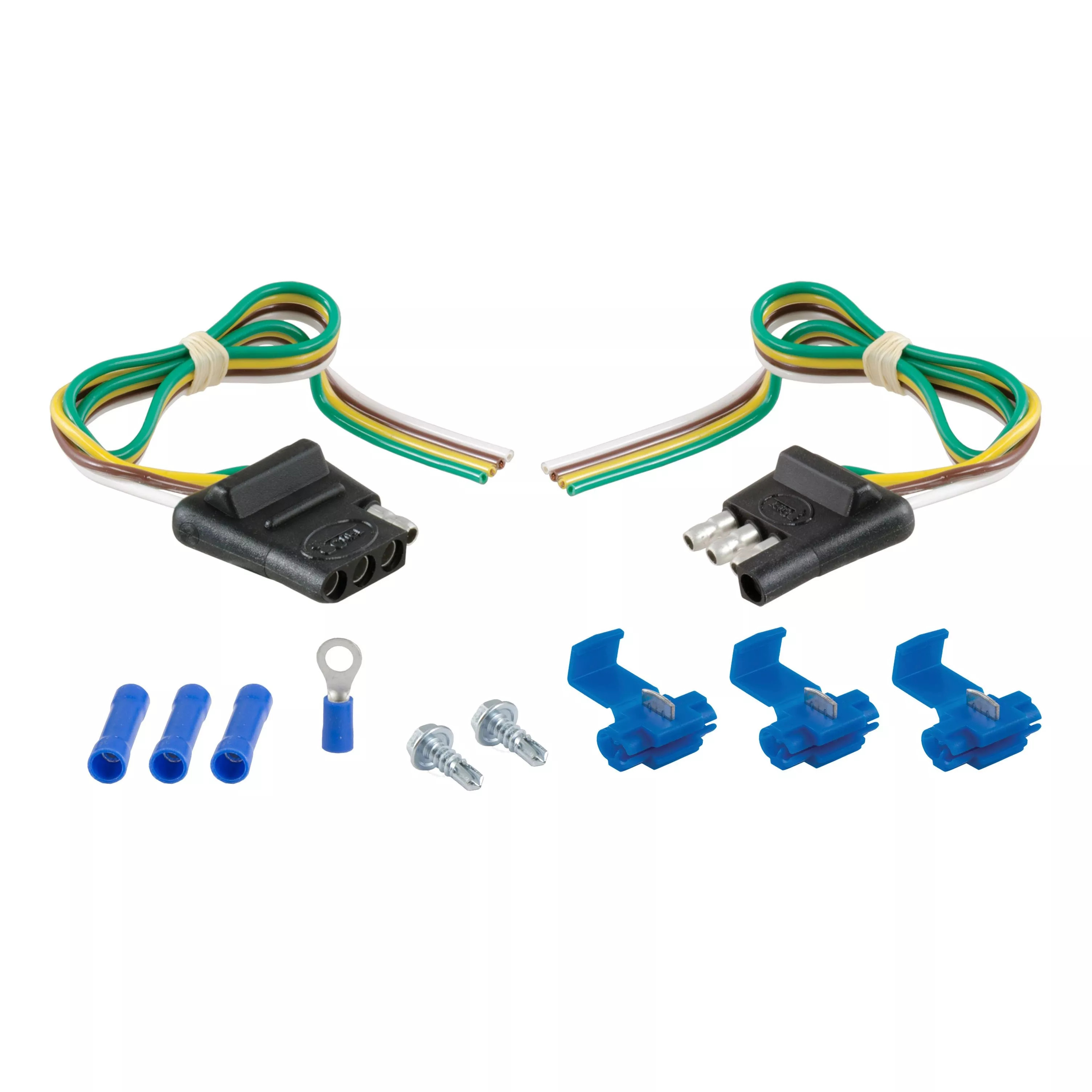 58344 - 4-Pin Trailer Wiring Harness, 12-Inch Vehicle-Side and Trailer-Side Wires