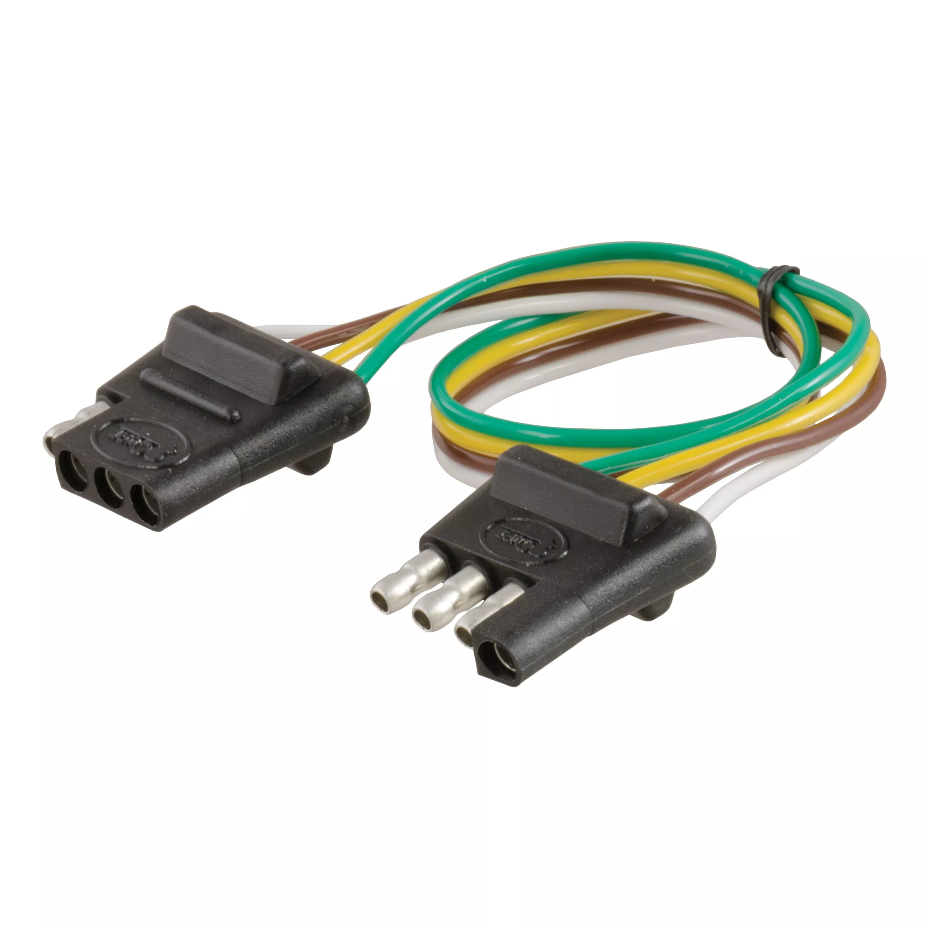 58381 - Vehicle-Side and Trailer-Side 4-Pin Flat Wiring Harness with 12-Inch Wires