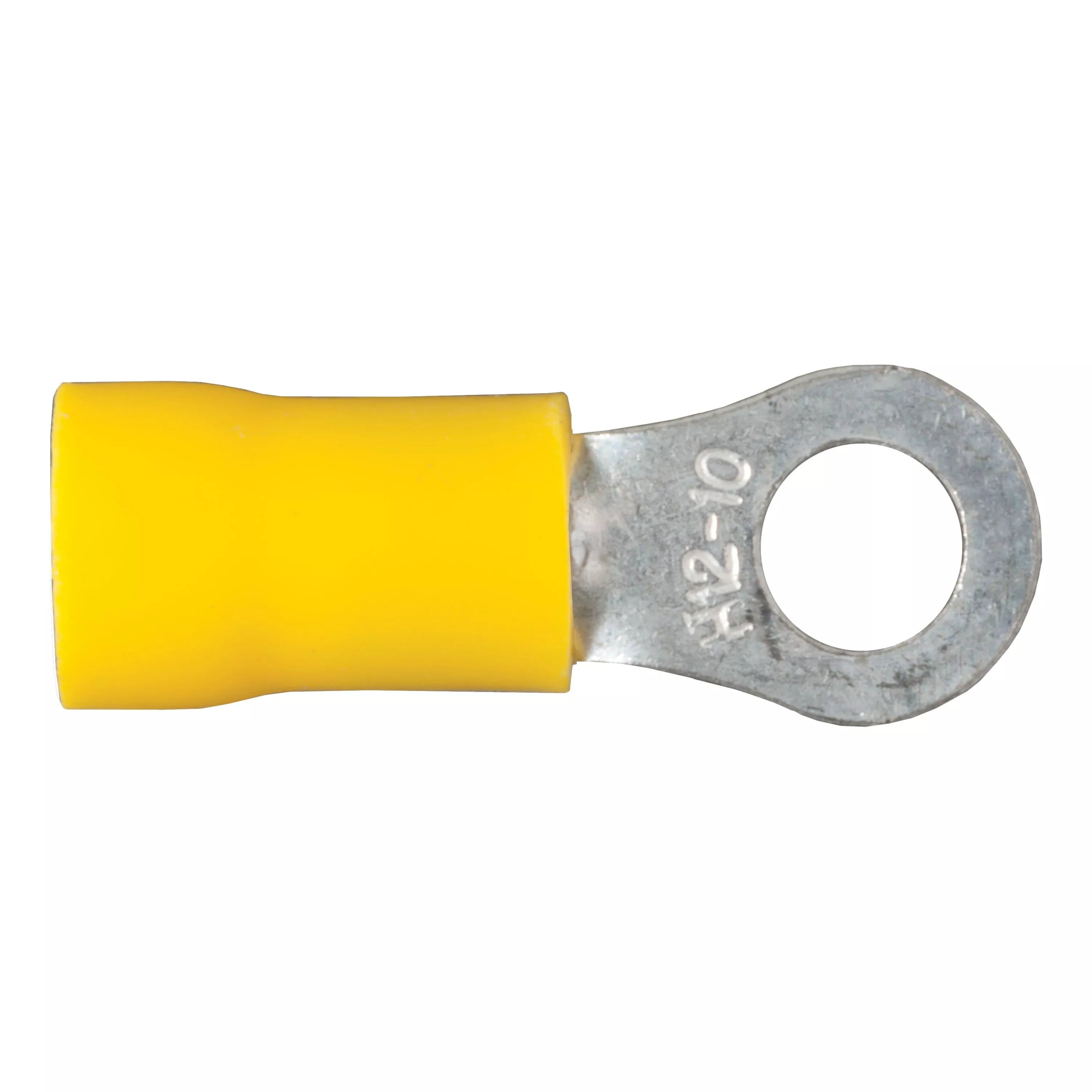 59531 - 12-10 Gauge Yellow Vinyl-Insulated Ring Terminal Wire Connectors, #10 Stud, 100-Pack