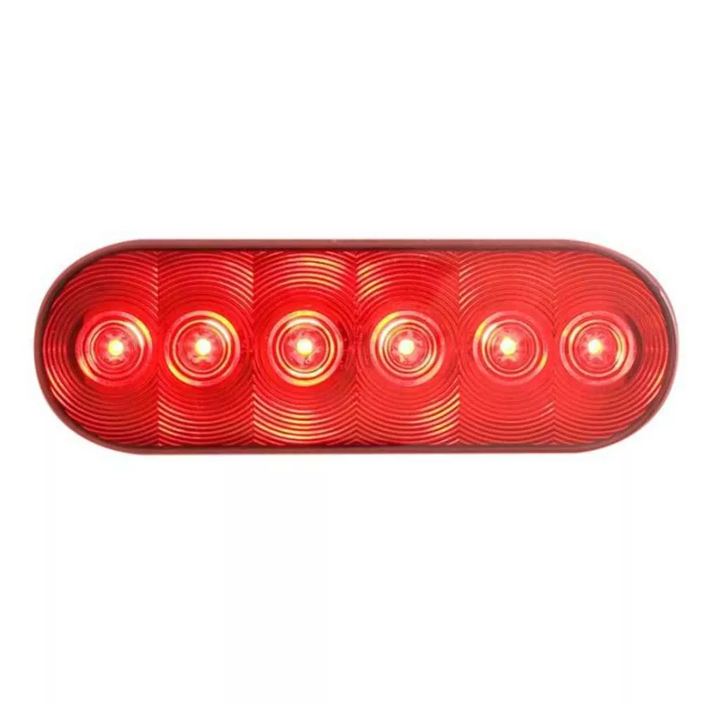 6 LED Stop/Turn/Tail Flange/Surface 6 In Red