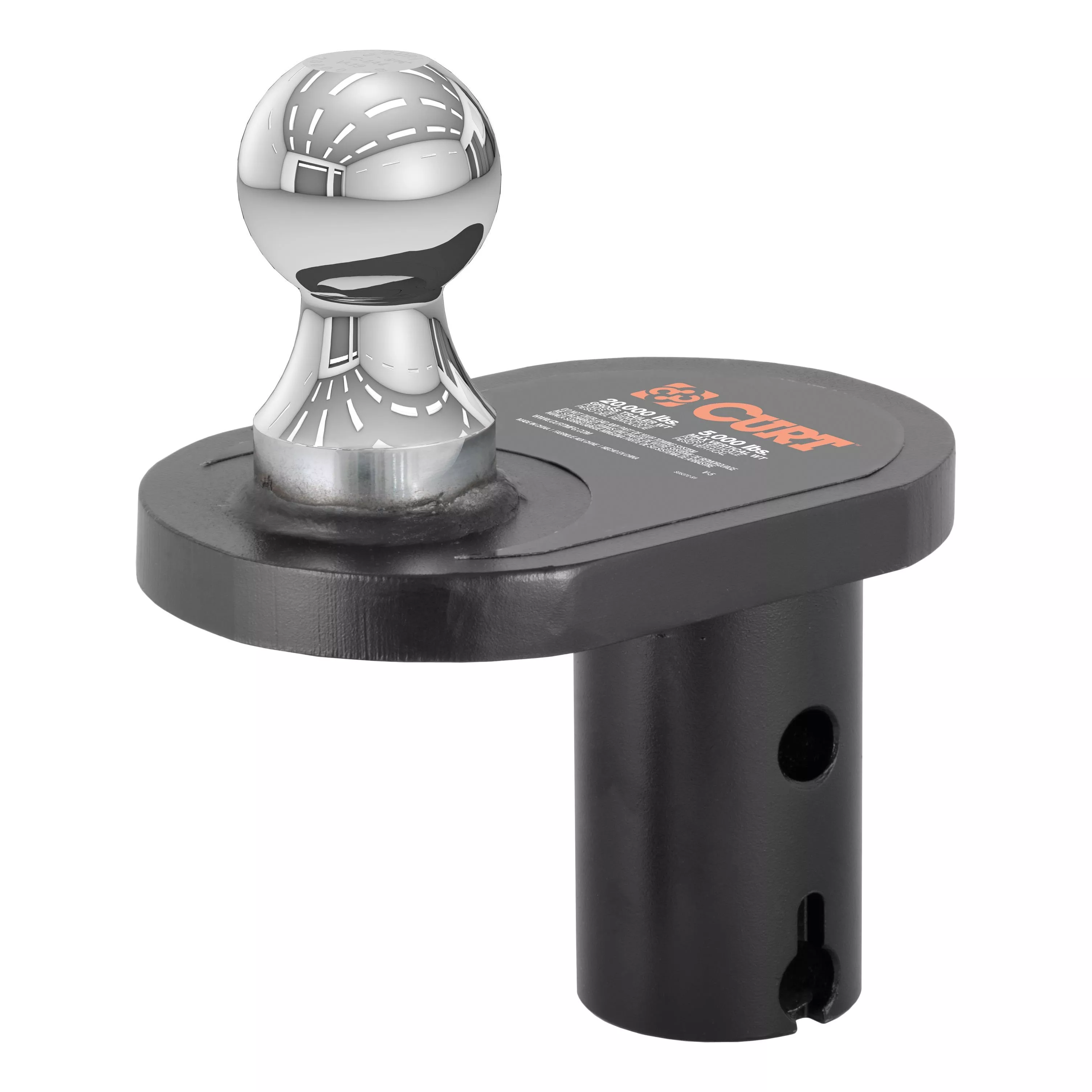 60602 - Double Lock Offset Gooseneck Ball, 4-Inch Offset, 20,000 lbs, 2-5/16-Inch Diameter
