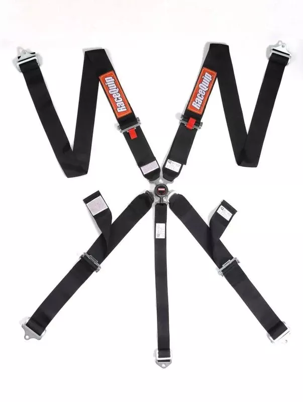 742002 RaceQuip Black SFI CAMLOCK 5pt PU Lap Seat Belt