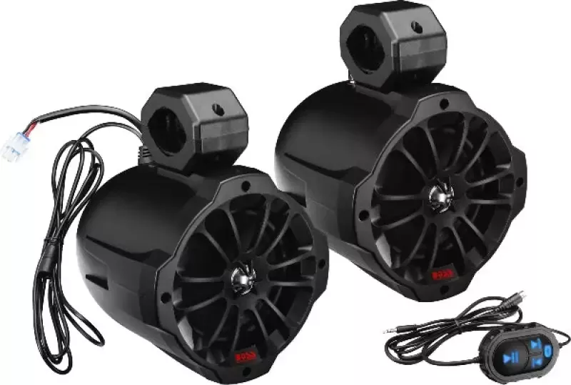 750w 6.5 ” Amplified Bluetooth Speaker 1pr 2 Way Cage Mount