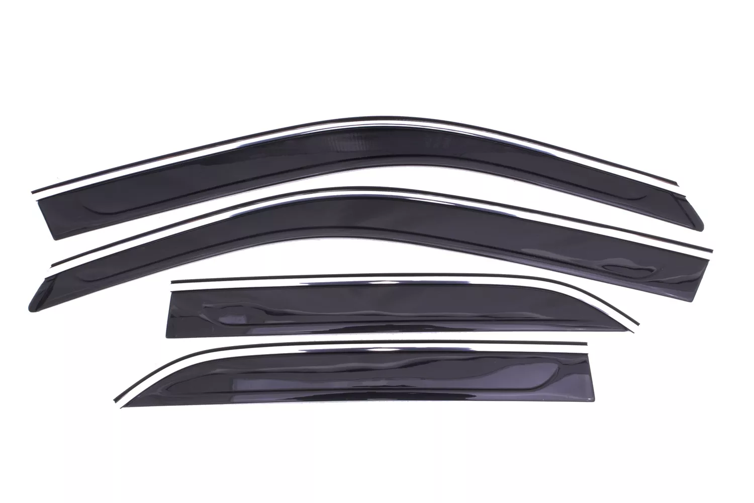 794016 - Ventvisor Deflector; Smoke w/Chrome Trim; Low Profile; 4 pc. - 2011-2023 Chrysler 300