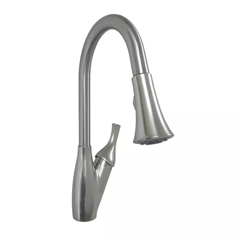 8" Metal Single Lever Kitchen Pulldown