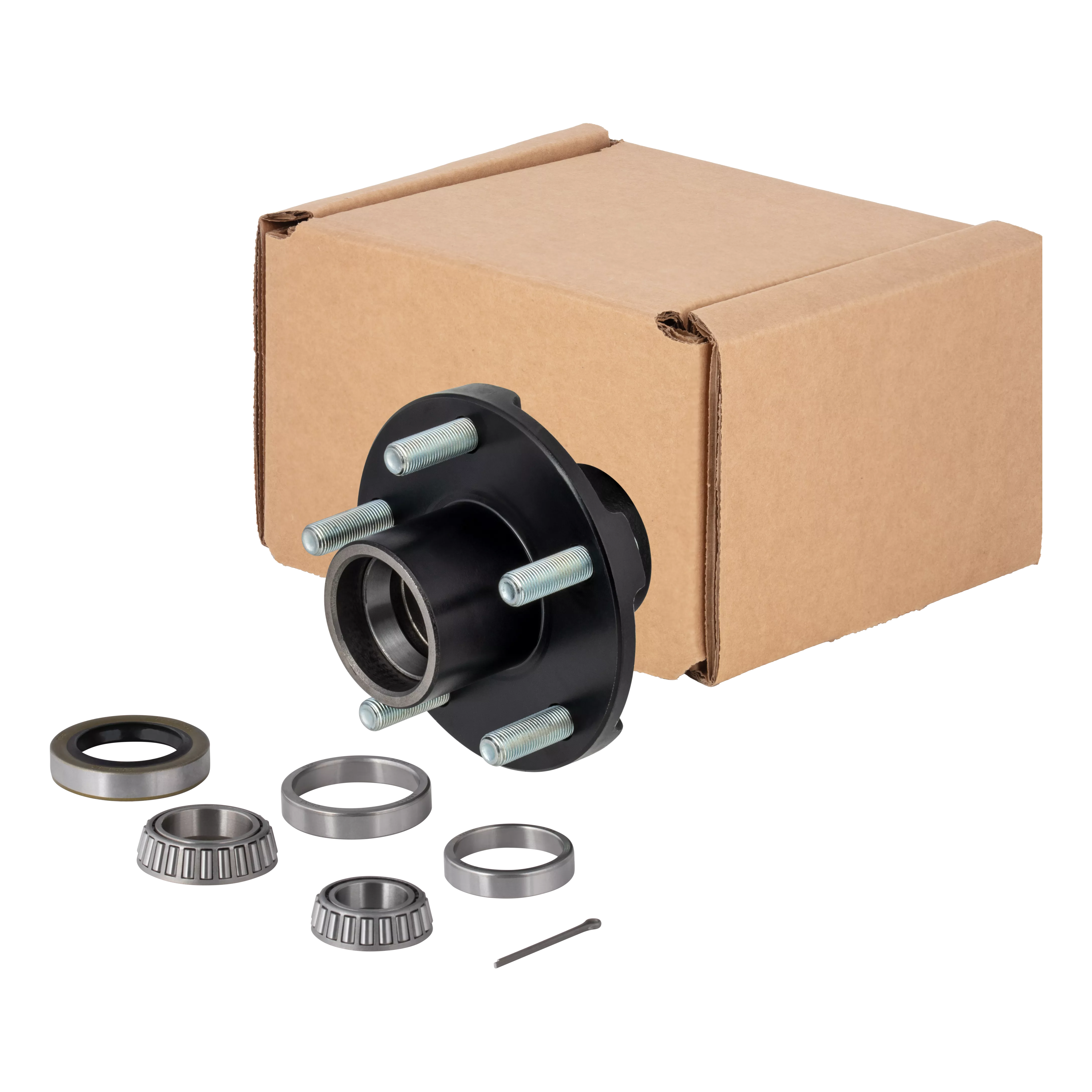 814207 - Idler Hub with Bearing Kit (Not Installed) - 2,200-lb. Axles, 5 on 4-1/2" Bolt Pattern, 1/2" Stud Size