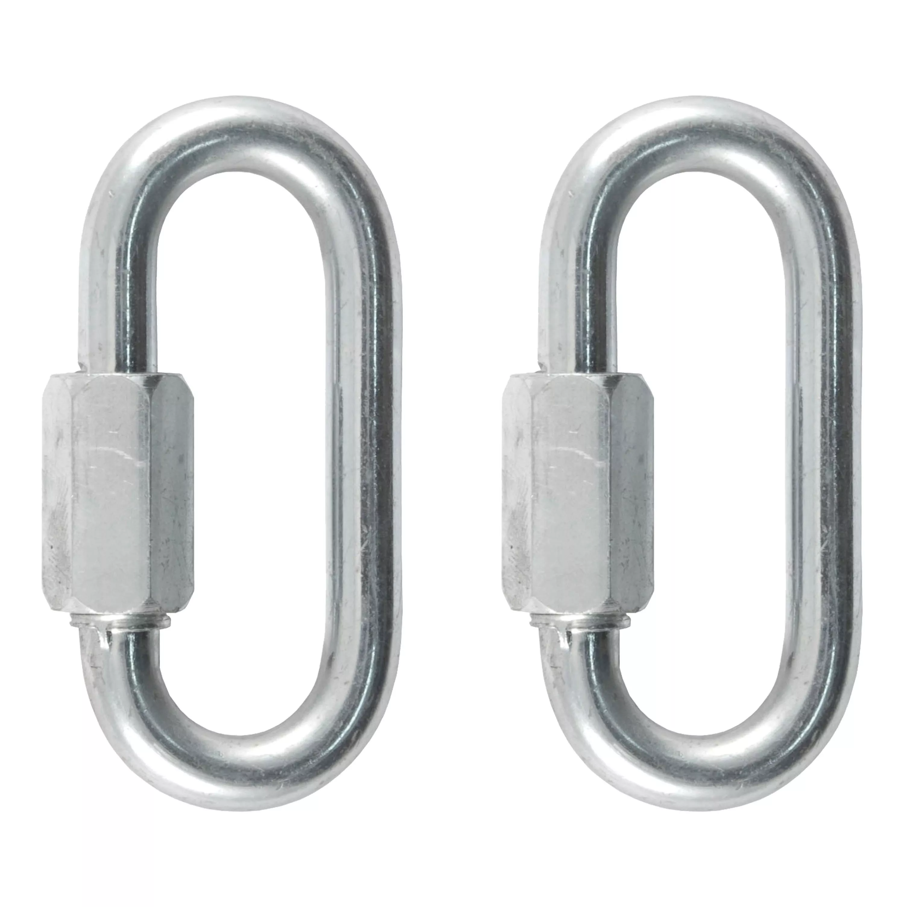 82903 - Threaded Quick Link Trailer Safety Chain Hook Carabiner Clips, 5/16-Inch Diameter, 1,760 lbs., 2-Pack