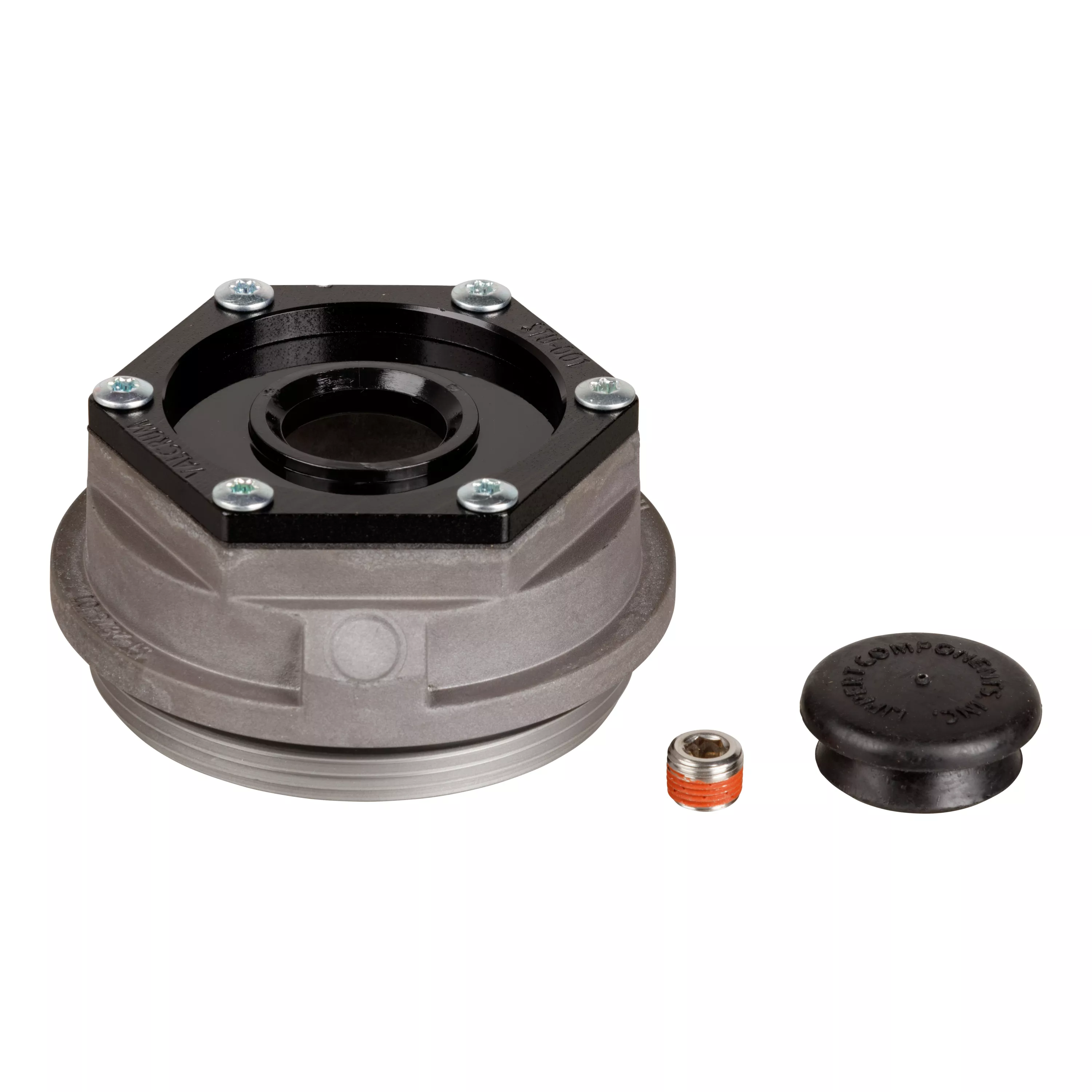 85373929 - Premium Threaded Dust Cap with Rubber Plug & O-Ring - 2-7/8" Diameter, 8,000-lb. Axles, Non-Lubed