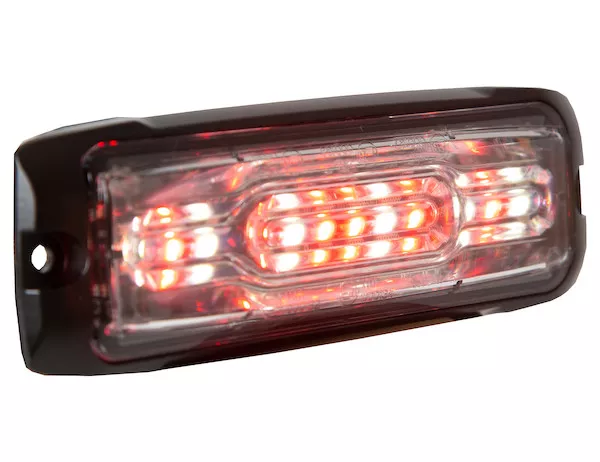 8890307 - Ultra Thin Wide Angle 5 Inch Clear/Red LED Strobe Light