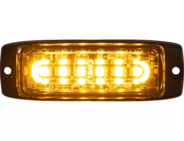 8890600 - Ultra Thin Wide Angle 4 Inch LED Strobe Light - Amber
