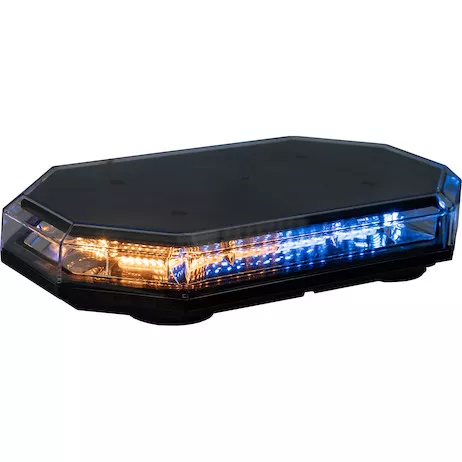 8891068 - 15 Inch Octagonal LED Mini Light Bar - Amber/Blue