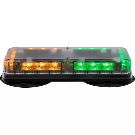 8891099 - Rectangular 18 LED Mini Light Bar - Amber/Green