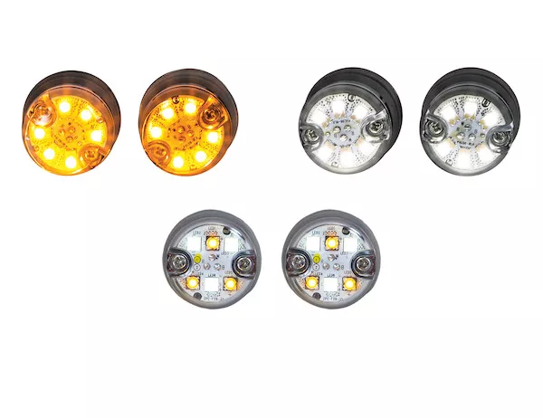 8891327 - 25 Foot Amber/Clear Push-On Hideaway Strobe Kit With In-Line Flashers With 6 LED