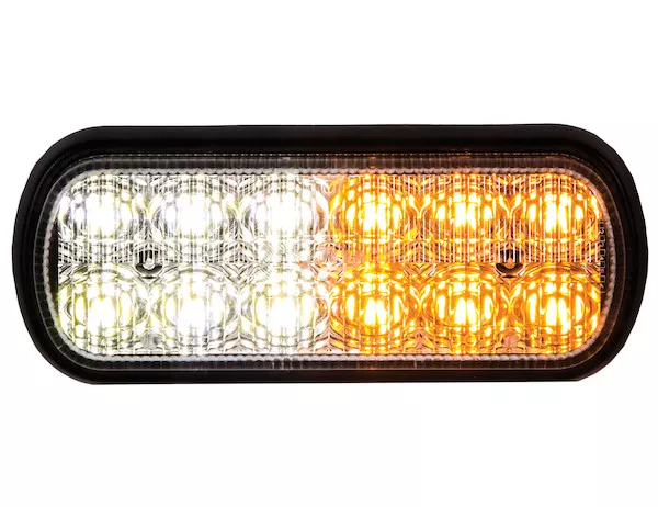8891602 - Dual Row 5.5 Inch Amber/Clear LED Strobe Light