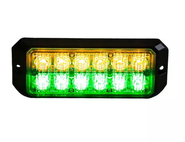 8891709 - Amber/Green Dual Row 5 Inch LED Strobe Light