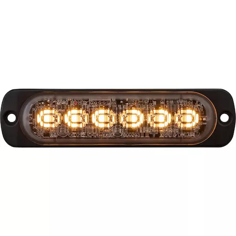 8892102 - Amber/Clear Dual Color Thin 4.5 Inch Wide LED Strobe Light