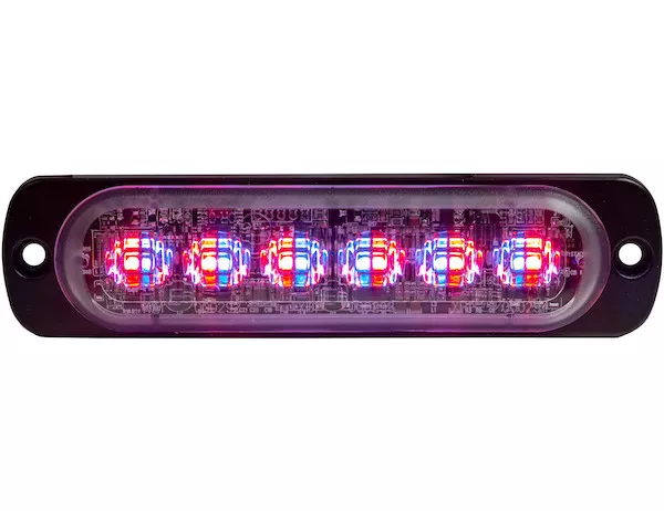 8892105 - Red/Blue Dual Color Thin 4.5 Inch Wide LED Strobe Light