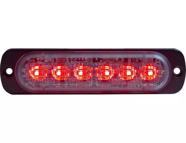8892106 - Amber/Red Dual Color Thin 4.5 Inch Wide LED Strobe Light