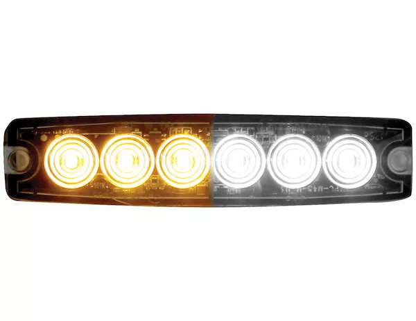 8892202 - Ultra Thin 5 Inch Amber/Clear LED Strobe Light
