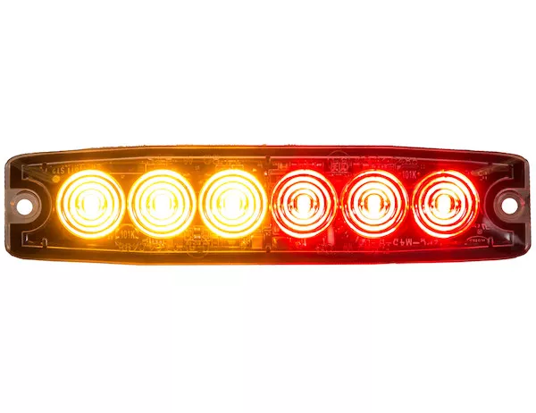 8892206 - Ultra Thin 5 Inch Amber/Red LED Strobe Light